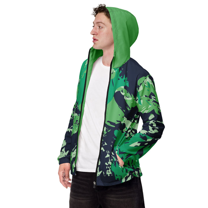 Men’s Windbreaker - Black-Green Twist