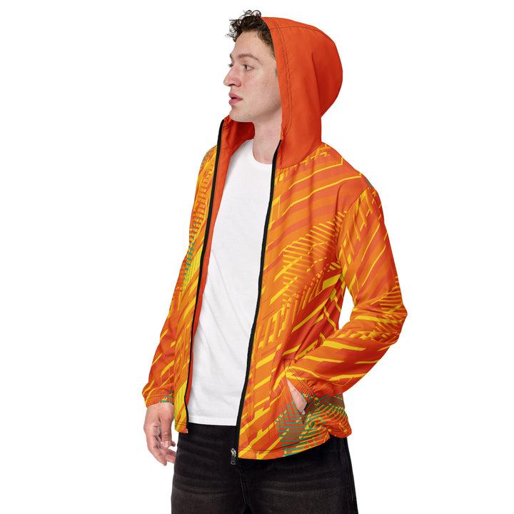 Men’s Windbreaker - Orange-Yellow Lane