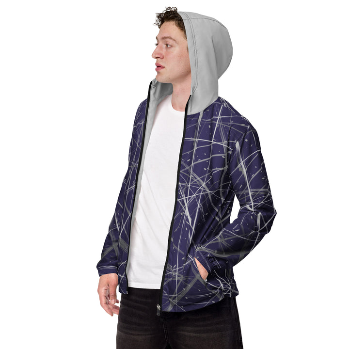 Men’s Windbreaker - Purple-Grey Snow