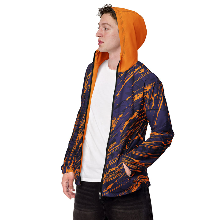 Men’s Windbreaker - Purple-Orange Explosion