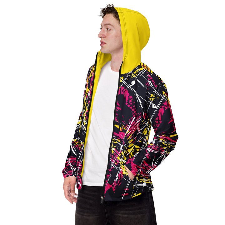 Men’s Windbreaker - Black-Pink Parts