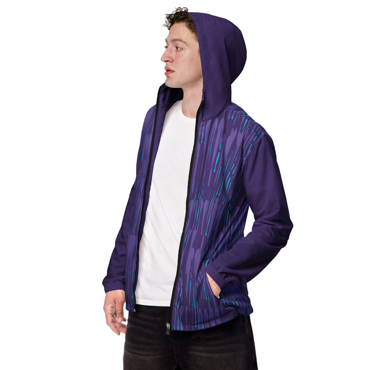 Men’s Windbreaker - Purple-Blue Bat