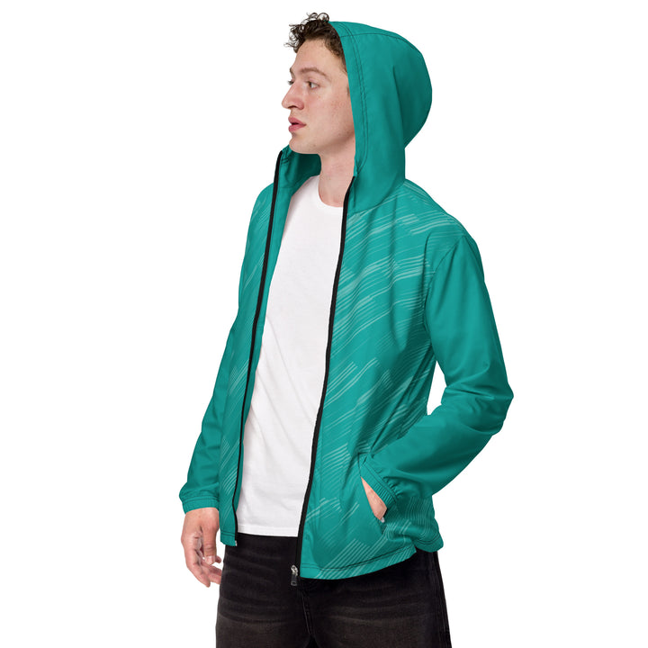 Men’s Windbreaker - Turquoise Ray