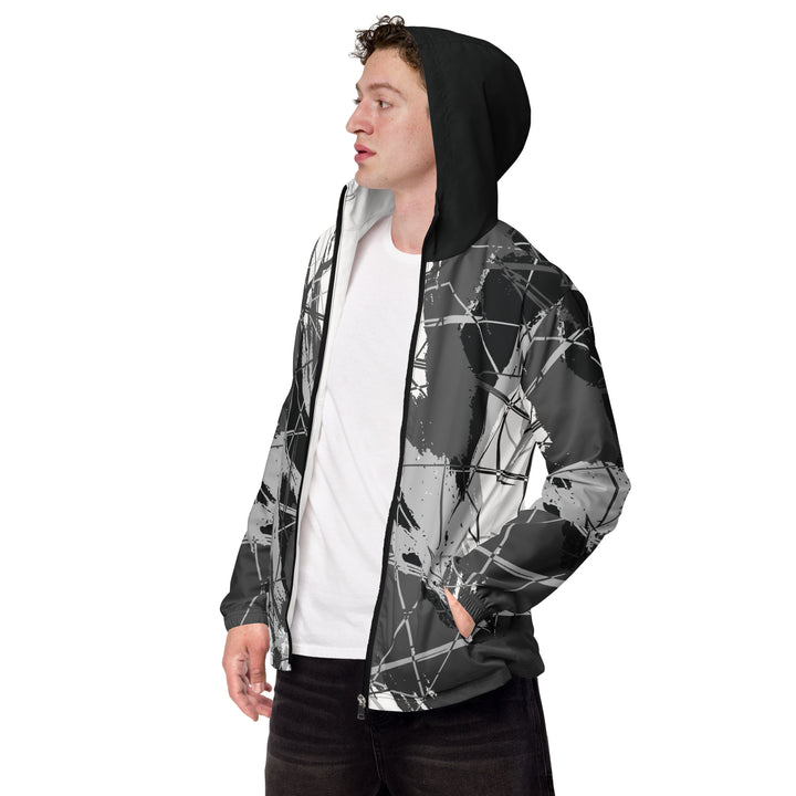 Men’s Windbreaker - Grey-White Net