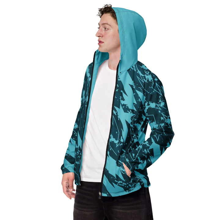 Men’s Windbreaker - Turquoise Bolt