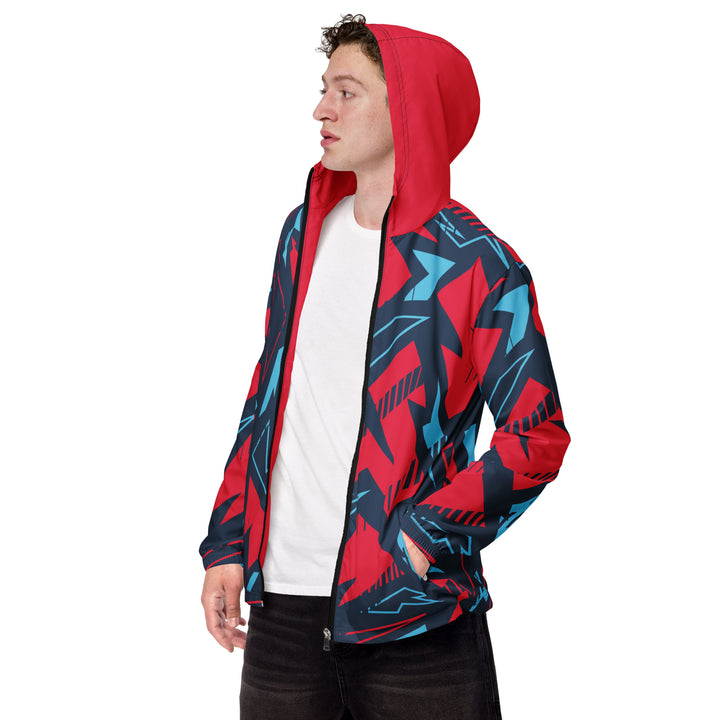 Men’s Windbreaker - Blue-Red Font