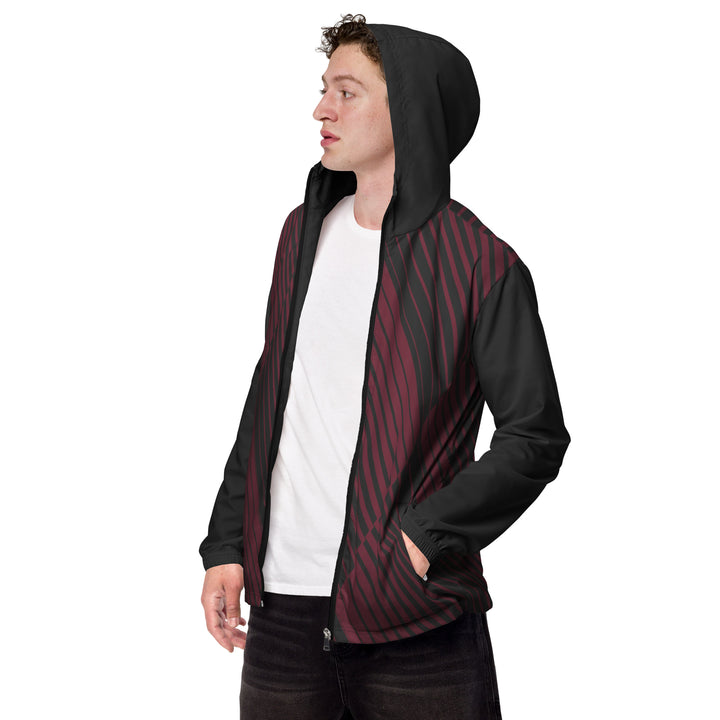 Men’s Windbreaker - Black-Red Check