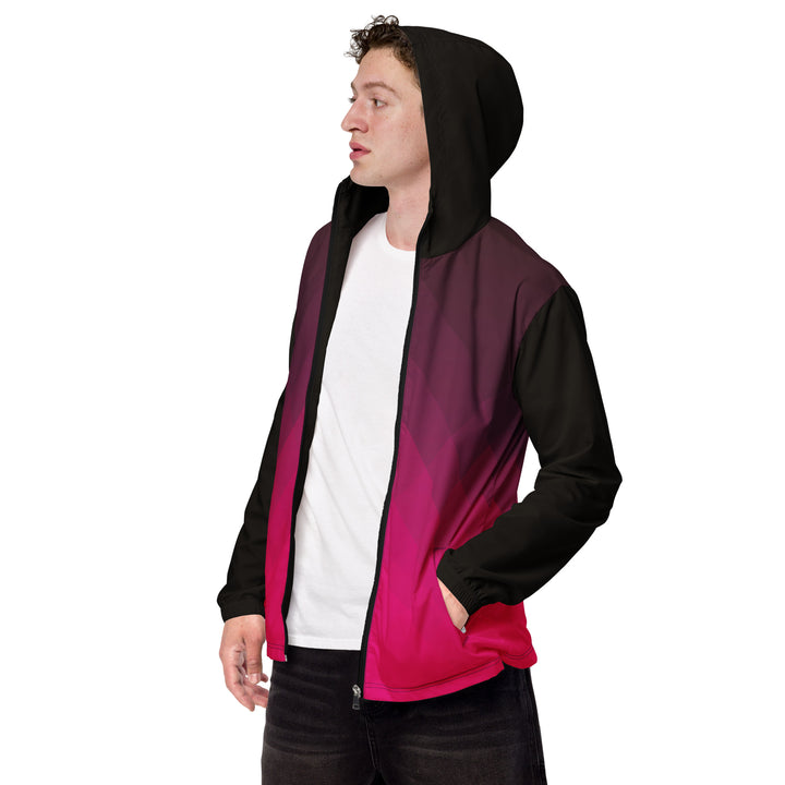 Men’s Windbreaker - Pink-Black Bright