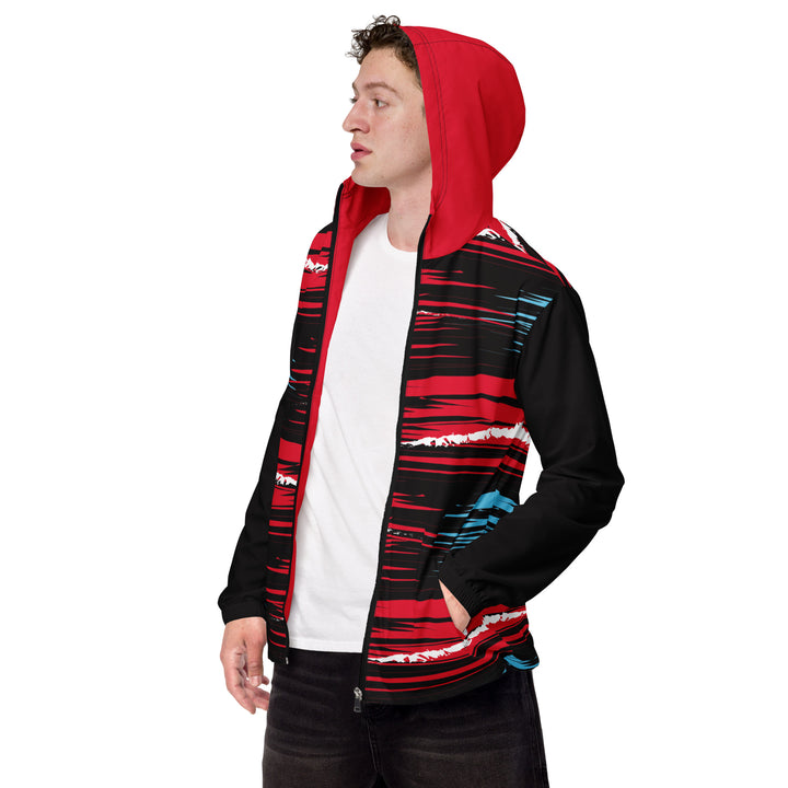 Men’s Windbreaker - Black-Red Pass