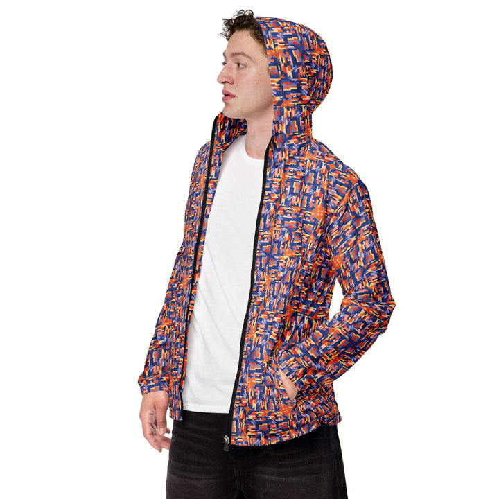 Men’s Windbreaker - Orange-Blue Deception