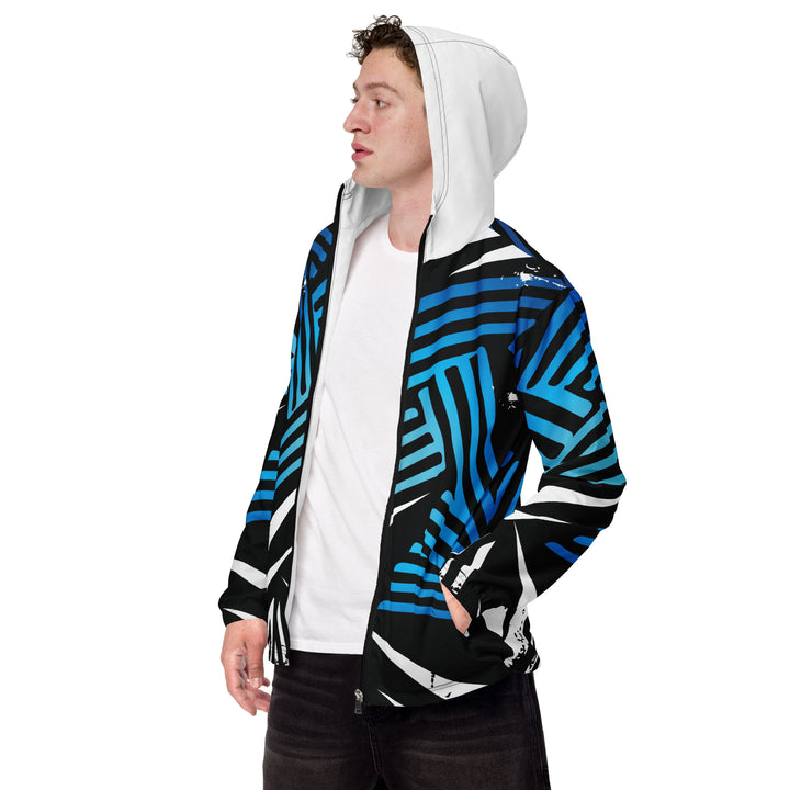 Men’s Windbreaker - Black-Blue Enter