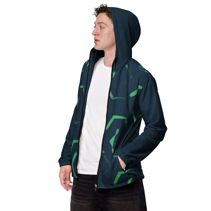 Men’s Windbreaker - Blue-Green Station