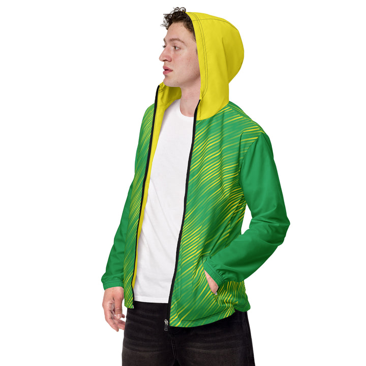 Men’s Windbreaker - Green-Yellow Ray