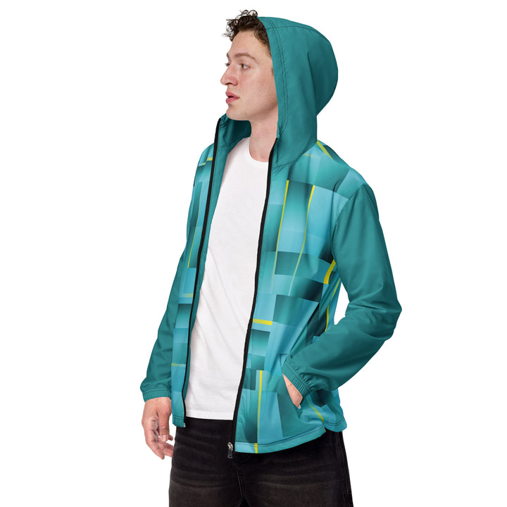 Men’s Windbreaker - Green-Yellow Riddle