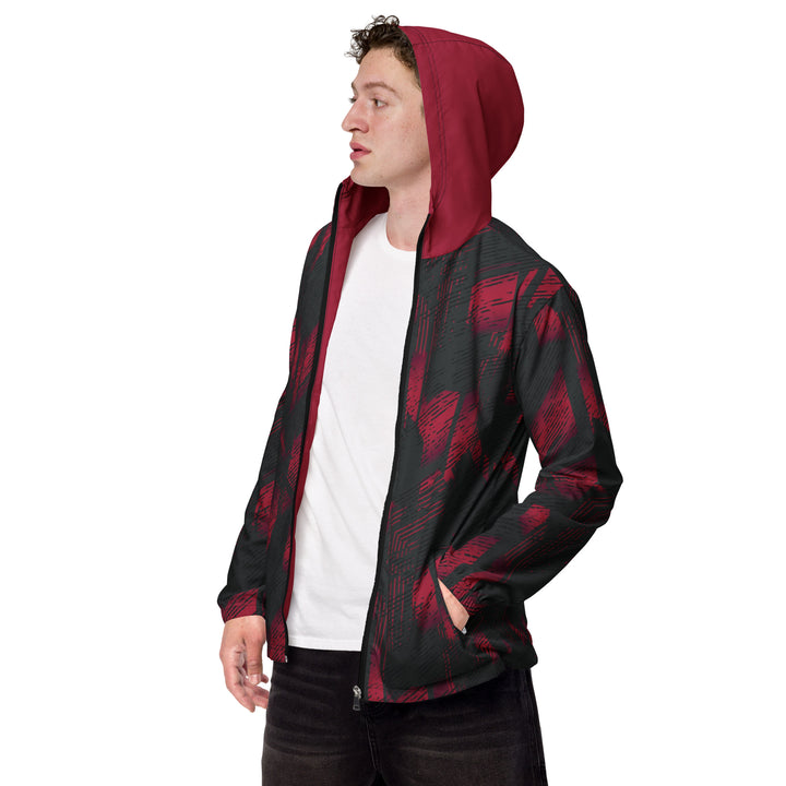 Men’s Windbreaker - Black-Red Factory