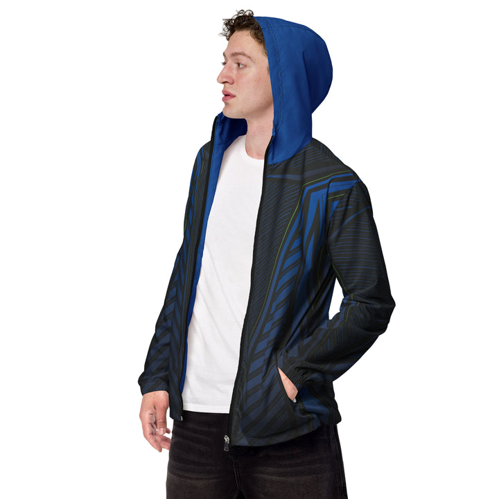 Men’s Windbreaker - Black-Blue Engine