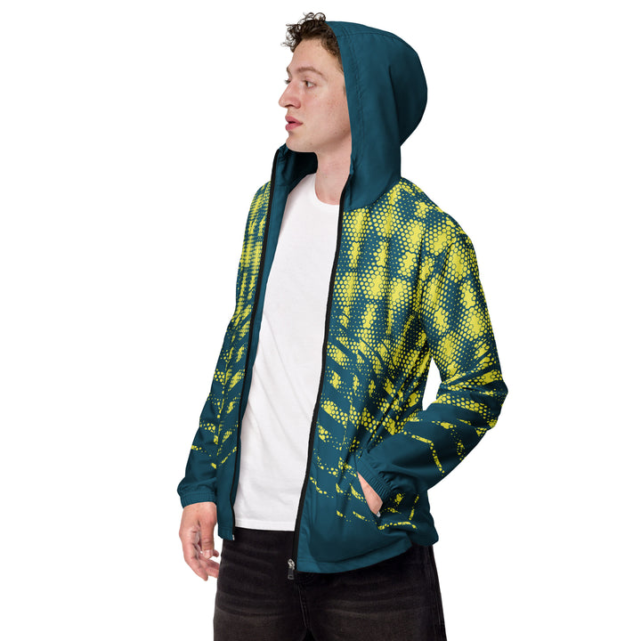 Men’s Windbreaker - Green-Yellow Hexagon