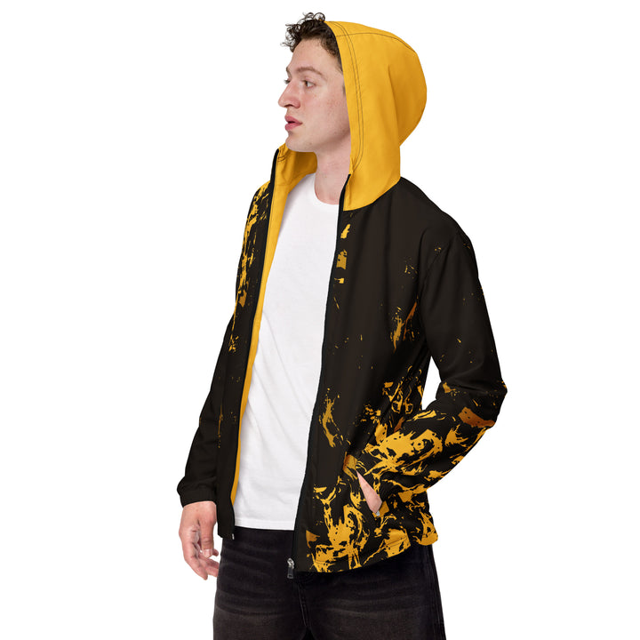 Men’s Windbreaker - Black-Yellow Desire