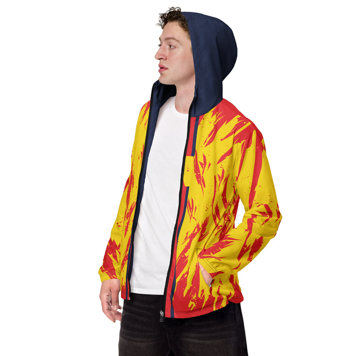 Men’s Windbreaker - Yellow-Red Bar