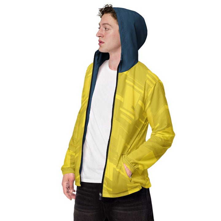 Men’s Windbreaker - Yellow-Blue Tower