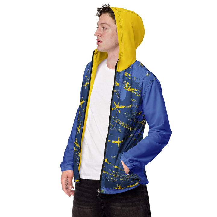 Men’s Windbreaker - Blue-Yellow Chain