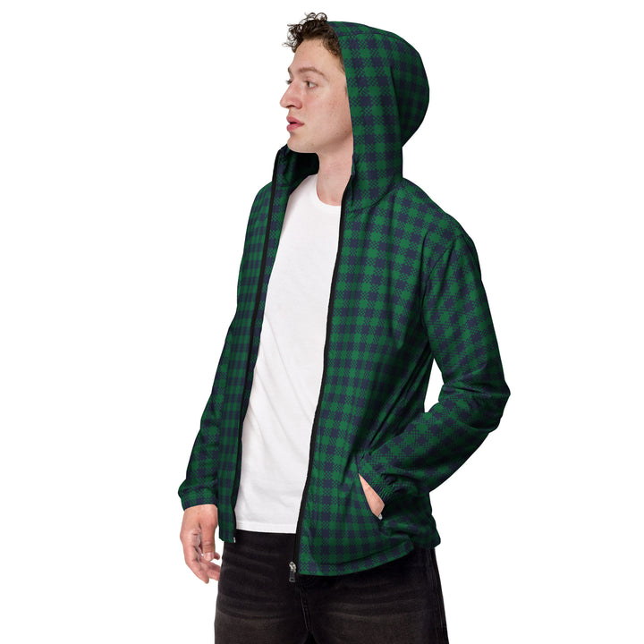 Men’s Windbreaker - Green-Blue Tartan