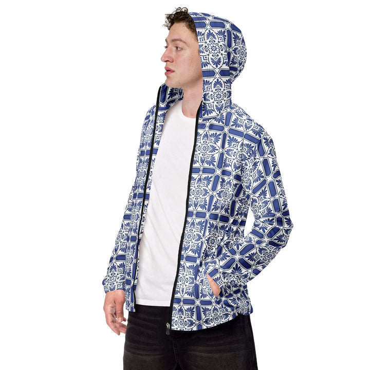 Men’s Windbreaker - Blue-White Blossom