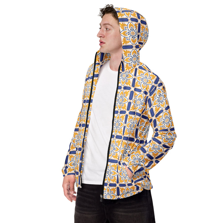 Men’s Windbreaker - Yellow-Purple Tiles