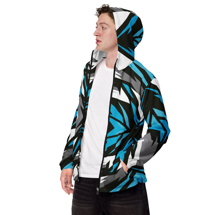 Men’s Windbreaker - Black-Turquoise Blast