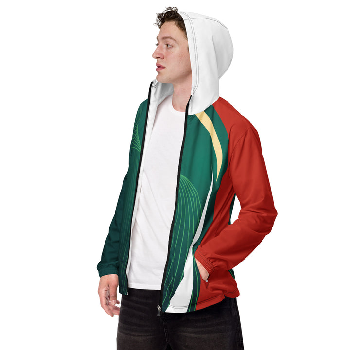 Men’s Windbreaker - Green-Red Home