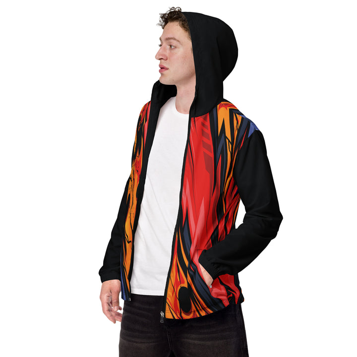 Men’s Windbreaker - Black-Red Blade