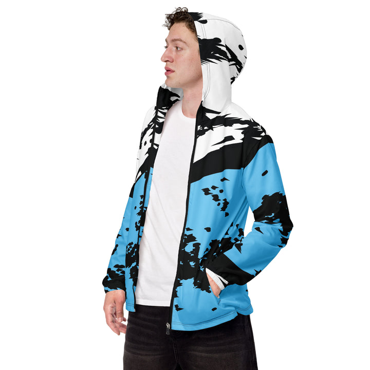 Men’s Windbreaker - Blue-Black Feed