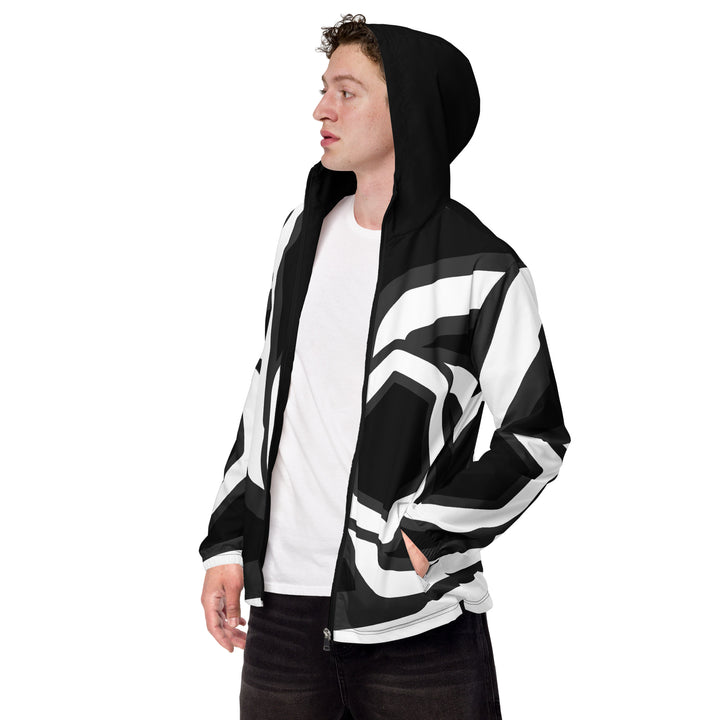 Men’s Windbreaker - Black-White Magnify