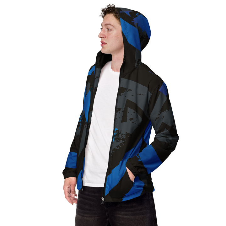 Men’s Windbreaker - Black-Blue Gradient