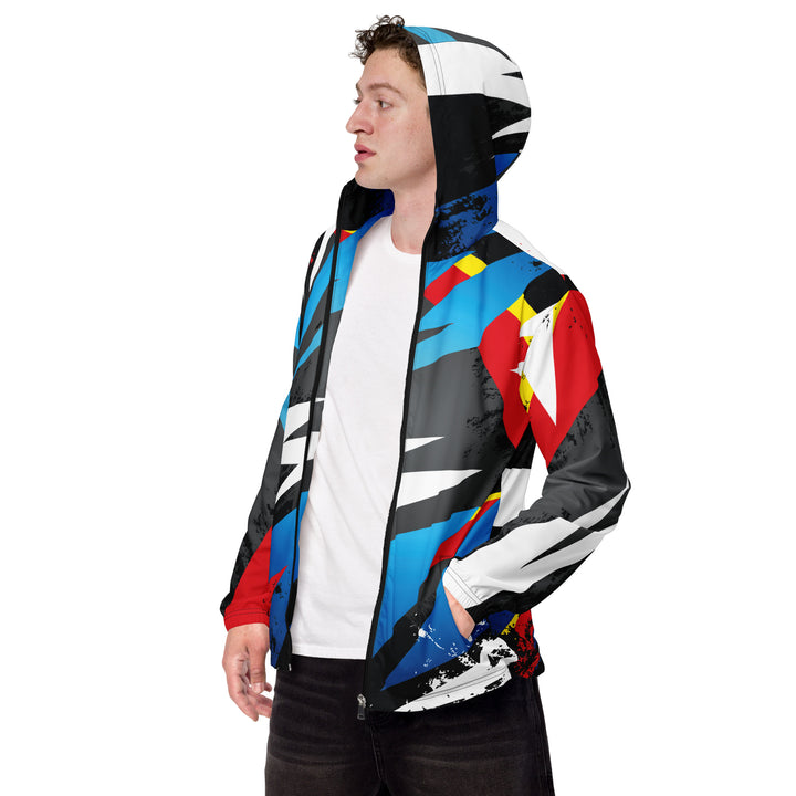 Men’s Windbreaker - Black-Blue Glare