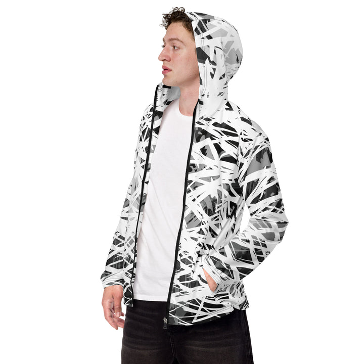 Men’s Windbreaker - White-Grey Fury