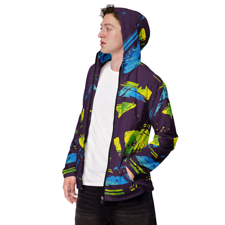 Men’s Windbreaker - Green-Blue Signal