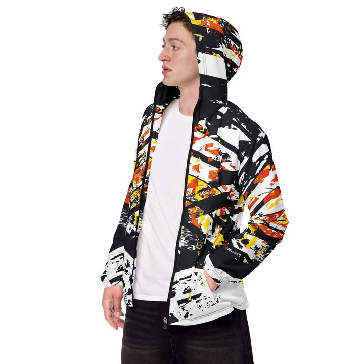 Men’s Windbreaker - White-Black Dark