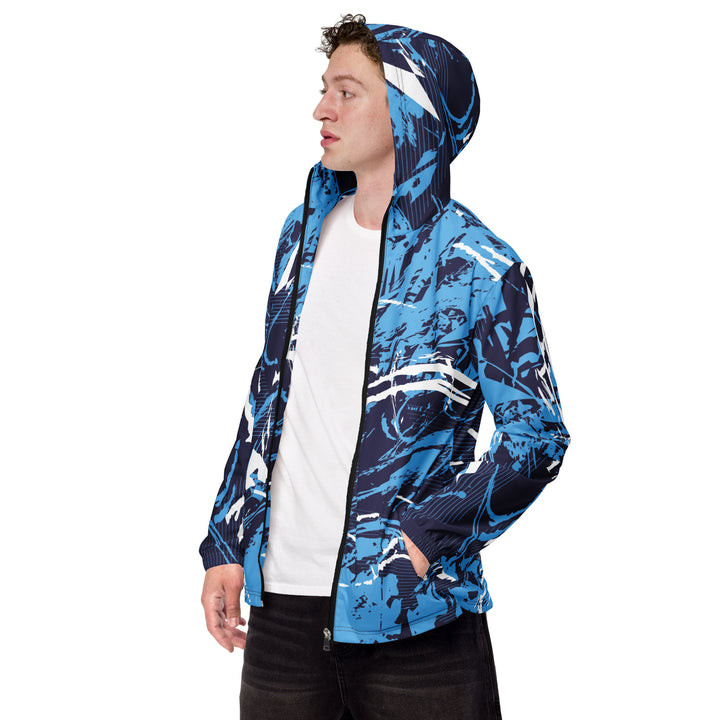 Men’s Windbreaker - Blue-White Out