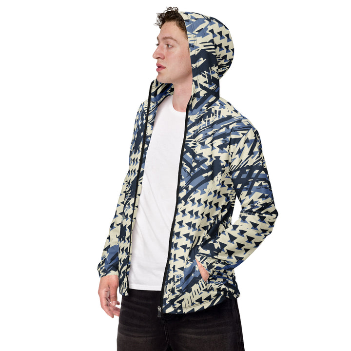 Men’s Windbreaker - Blue-Beige Arrow