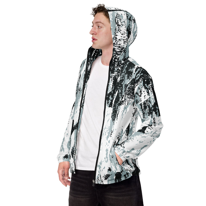 Men’s Windbreaker - White-Black Splinter