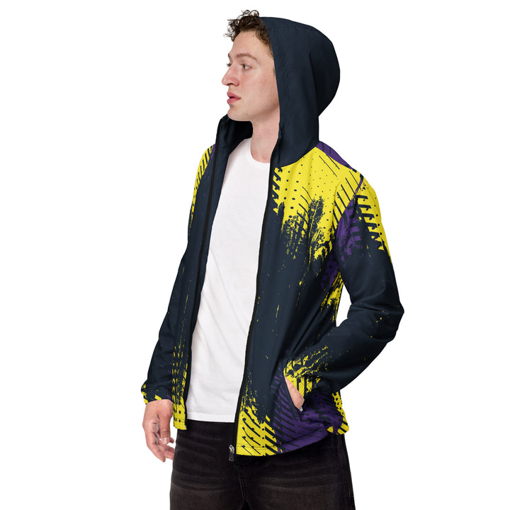 Men’s Windbreaker - Black-Yellow Wall