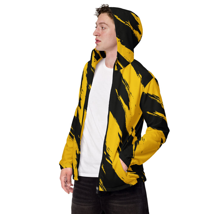 Men’s Windbreaker - Yellow-Black Brush