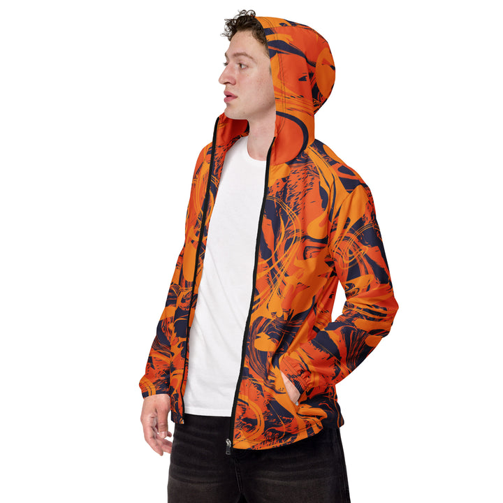 Men’s Windbreaker - Orange-Purple Dye