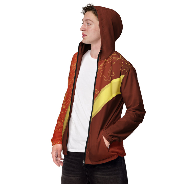 Men’s Windbreaker - Red-Yellow Elegant