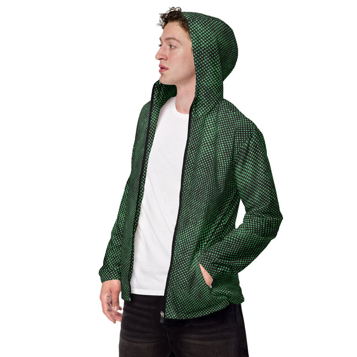 Men’s Windbreaker - Black-Green Lost