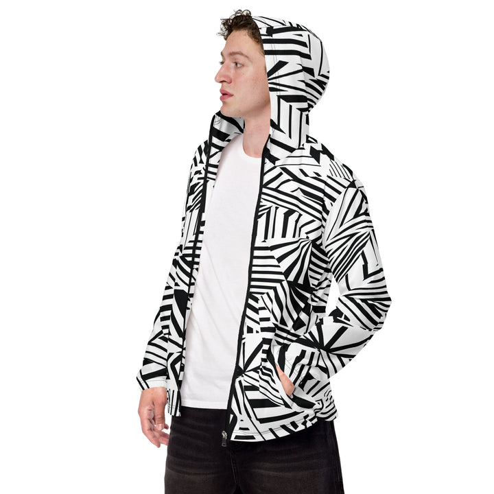 Men’s Windbreaker - Black-White Illusion