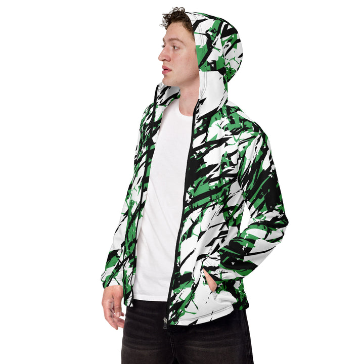 Men’s Windbreaker - White-Green Root