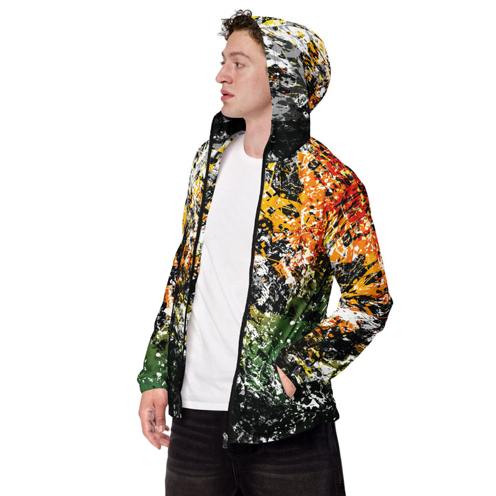 Men’s Windbreaker - Black-Orange Rise