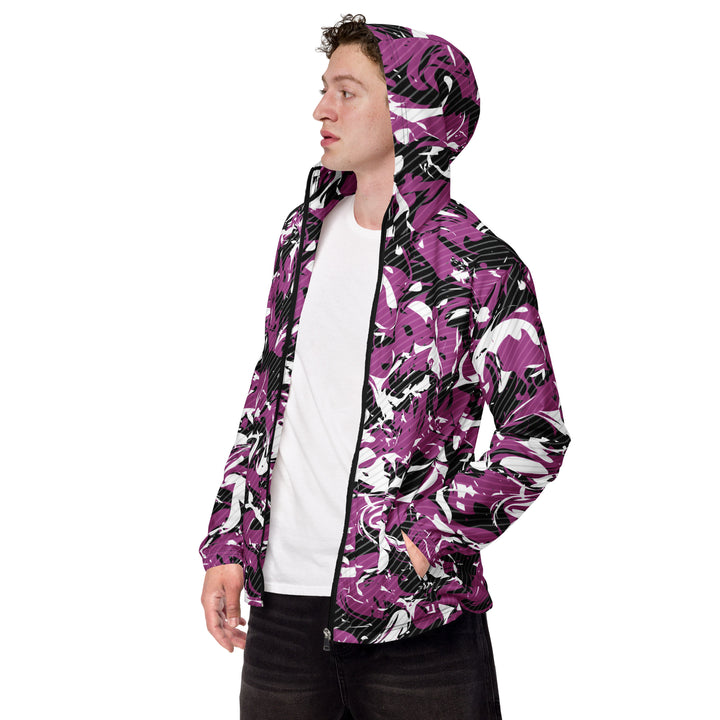 Men’s Windbreaker - Purple-Black Chaos